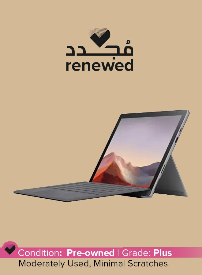 مايكروسوفت Renewed - Surface Pro 7 1866 2in1 Laptop With 12.3 inch Display,Intel Core i5/10th Gen/8GB RAM/256GB SSD,Intel Iris Graphics/Windows 10 Pro English Silver - Image 1