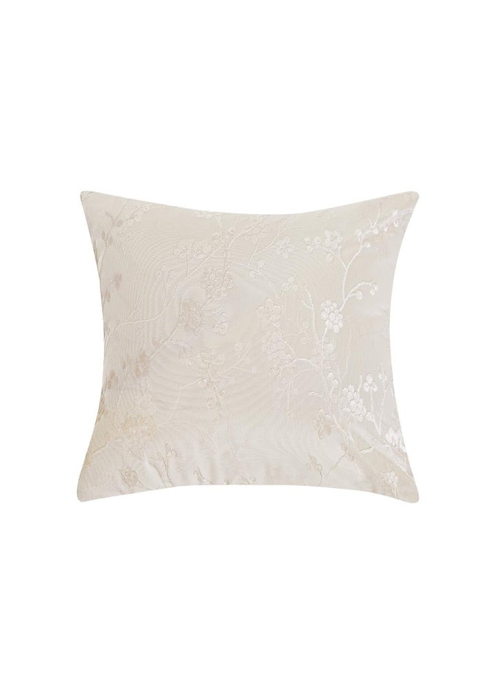 Melen Double Summer Jacquard Bedding Set - 7 Pieces - Serena - Light Beige  - Image 5