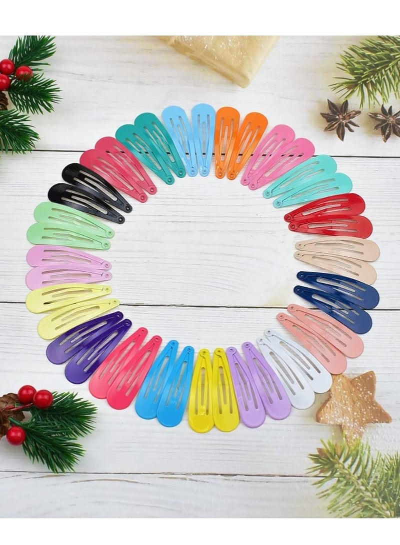 MARGOUN 100Pcs Snap Hair Clip Metal Non Slip Multicolor Hair Barrette Girls Women Hair Accessories - Image 5