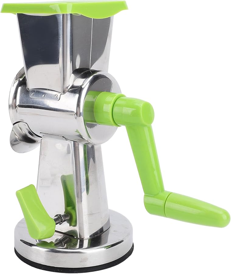 Premium Steel Manual Cheese Grater With Suction Base 3 Blades For Vegetables - Image 5