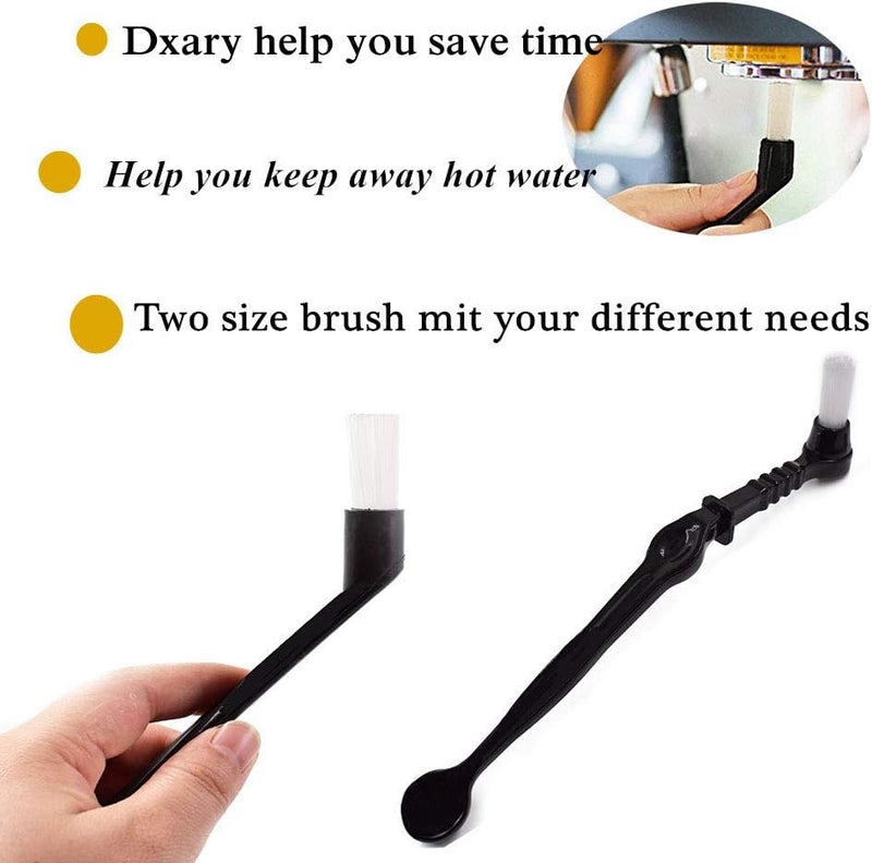 Ergonflow Coffee Machine Cleaning Brush Set - 4 Piece Set Including Wooden and Nylon Brushes for Grinders and Group Heads - Image 3