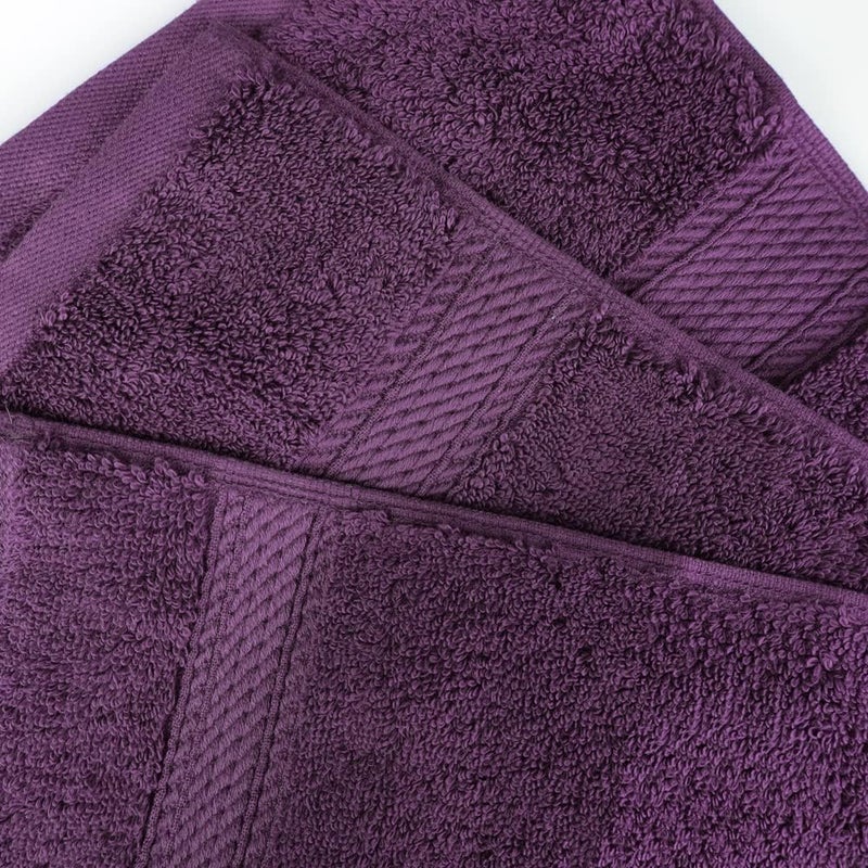 Superior All climate suitability Egyptian Cotton Pile Face Towel/Washcloth Set of 6, Ultra Soft Luxury Towels, Thick Plush Essentials, Absorbent Heavyweight, Guest Bath, Hotel, Spa, Home Bathroom, Shower Basics, Plum All consumer tier purchase options - Image 5