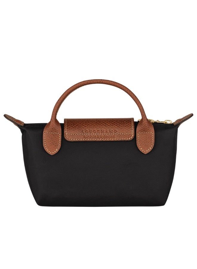 Longchamp Mini Dual-Use Handheld & Crossbody Bag, Water-Resistant Nylon with Leather Trim, Classic Black - Image 3