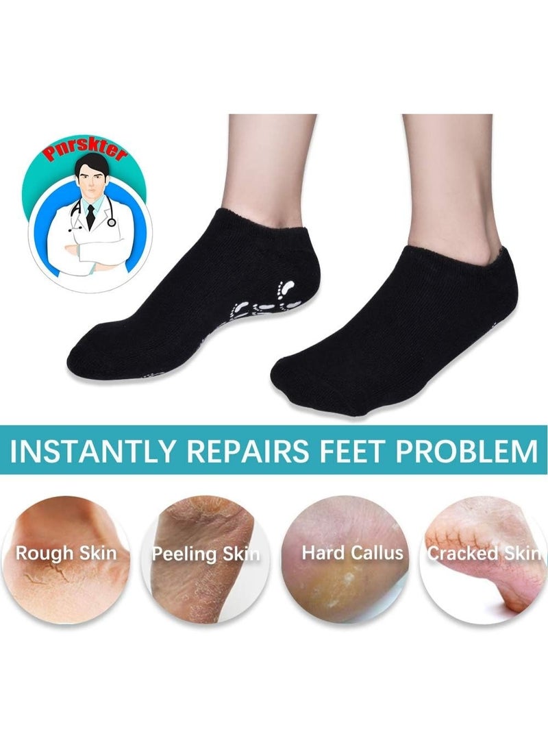 Moisturising Socks, Moisturising Gel Socks, Spa Socks with Essential Oils, Rose, Spa Gel Socks, Foot Care for Dry, Cracked Feet and Soften Dry Skin, 1 Pair - Image 2