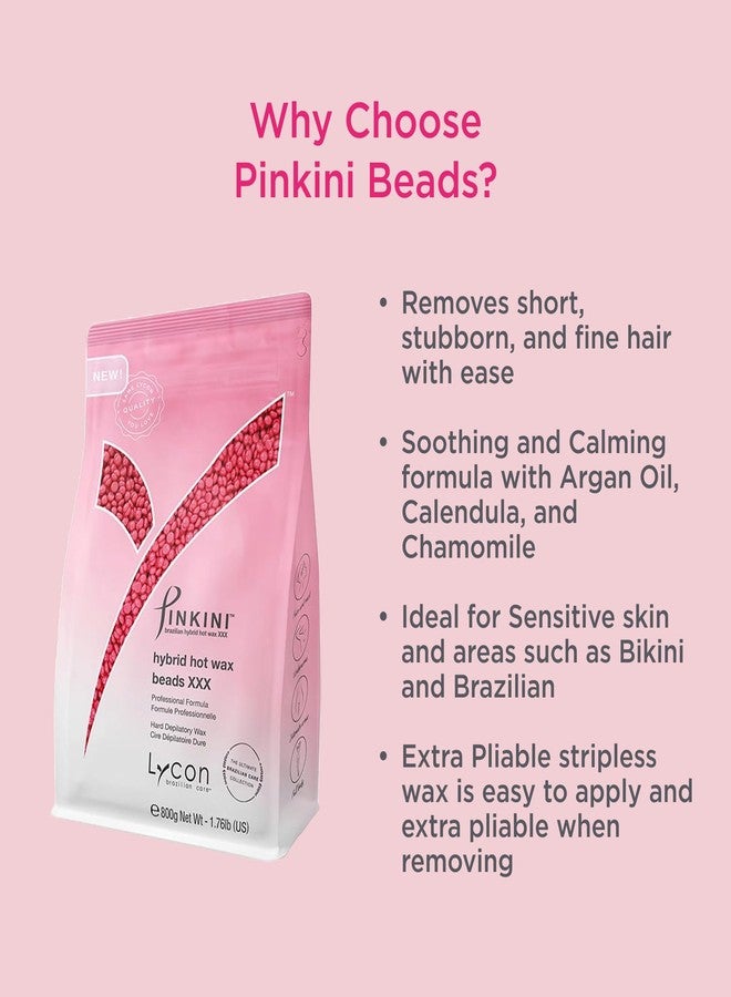 Lycon PINKINI Brazilian Hard Wax Beads for Hair Removal, Effortless Bikini Waxing with Professional-Grade Soothing Formula, Suitable for Sensitive Skin, 800g - Image 2