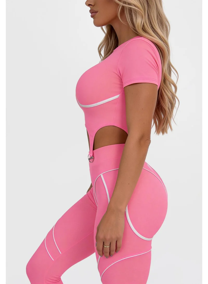 Bona Fide Bona Fide: Extra ex "Candy Pink" Extra Ex Candy High Waist Gym Leggings for Women for Women | Best Price UAE