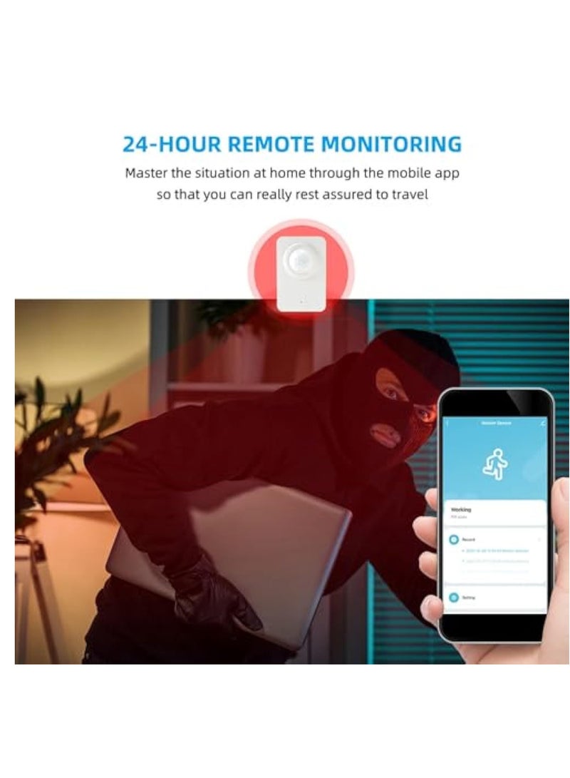 KASTWAVE WiFi Smart Motion Sensor, Outdoor Motion Sensor Alarm, Indoor PIR Motion Detector, Free App Alert, Tuya App Remote Monitor, USB & Battery Dual Power Supply, Infrared Wireless Alarm System - Image 2