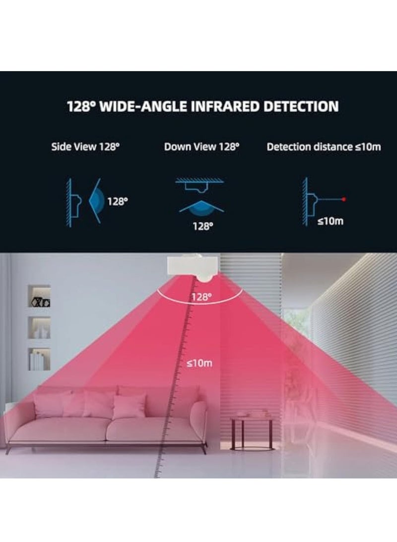 KASTWAVE WiFi Smart Motion Sensor, Outdoor Motion Sensor Alarm, Indoor PIR Motion Detector, Free App Alert, Tuya App Remote Monitor, USB & Battery Dual Power Supply, Infrared Wireless Alarm System - Image 3