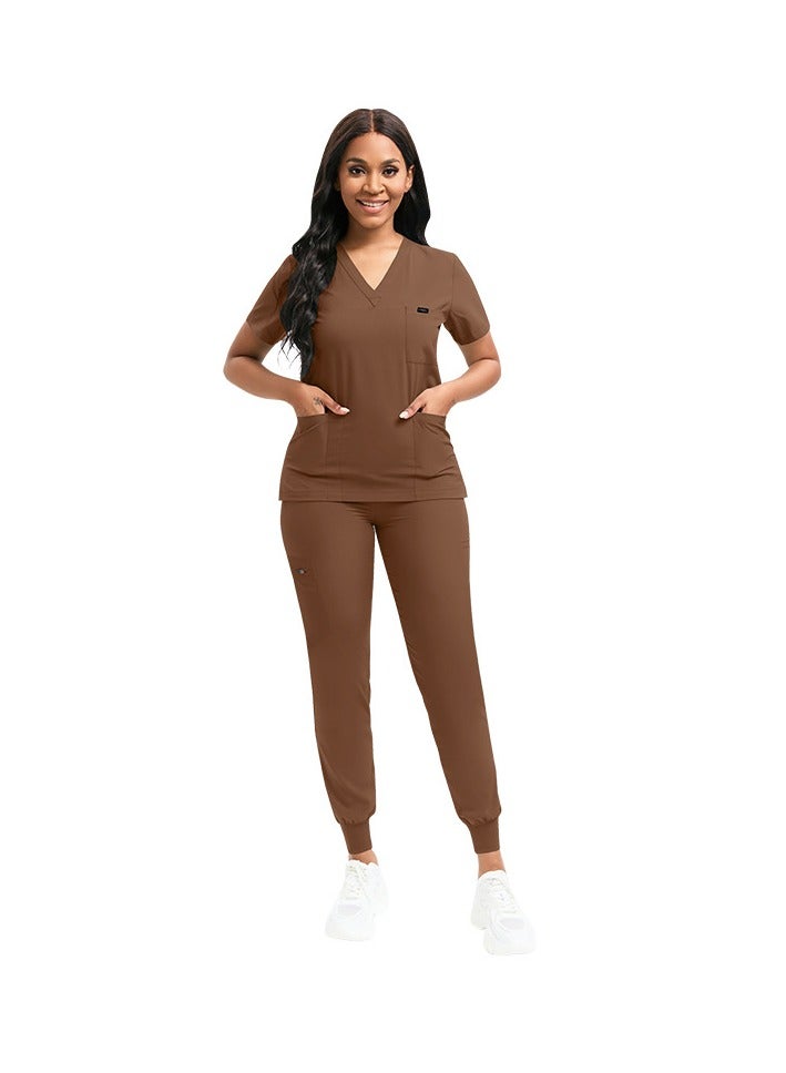 KUYING New V-neck Split Style Clinic And Hospital Medical Work Clothes  - Image 1
