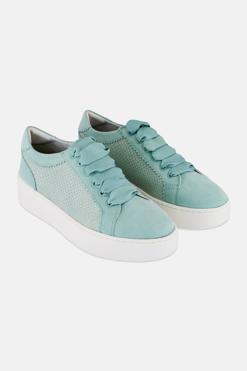 GEOX Women Slip On Casual Shoes, Mint Green - Image 1