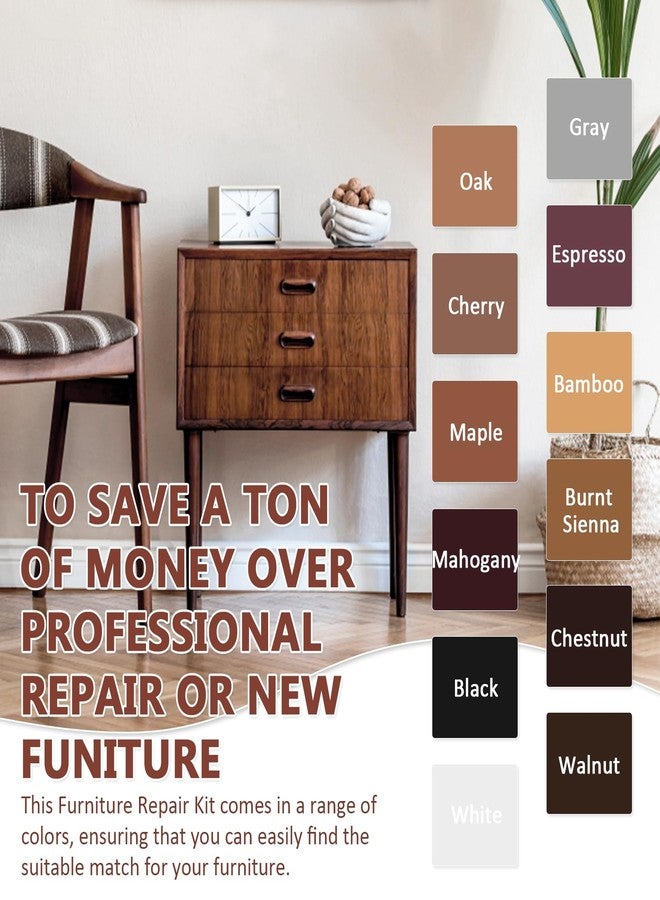 SEISSO NEW Upgraded Furniture Repair Kit Wood Markers-Set of 24-Markers and Wax Sticks with Sharpener and black cloth Kit, Restore Nail Holes on Wood Furniture, Wood Marker Pens for Scratches, Molding Repair - Image 4