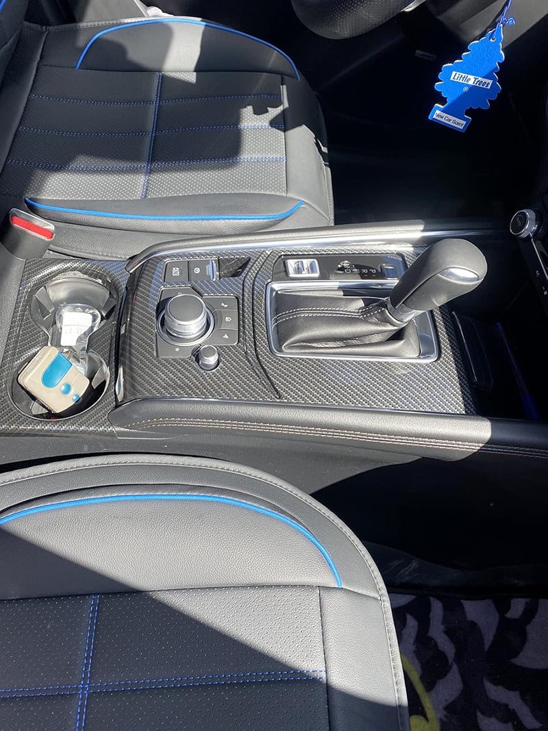 Kadore Carbon Fiber Style Interior Gear Shift Box Panel Cover Trim for Mazda CX-5 (2017-2024) - Image 5