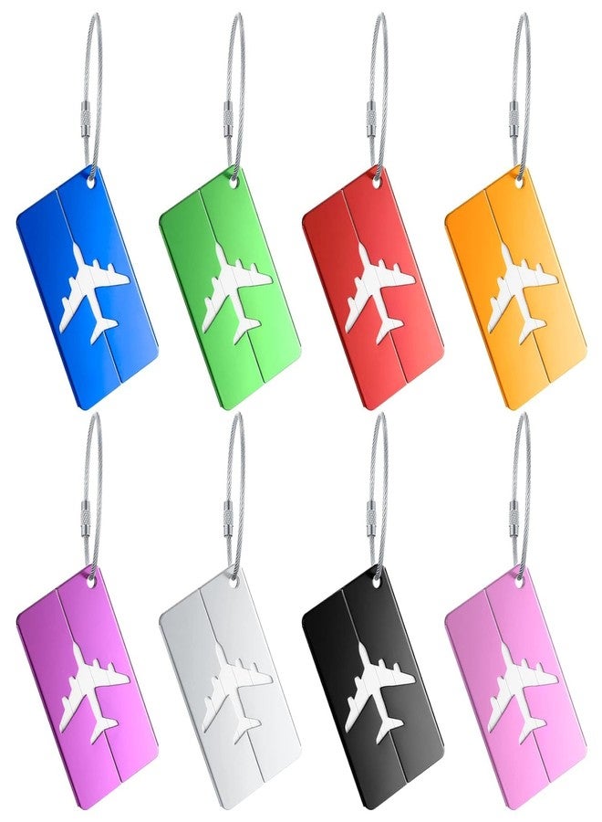 GKDARED Aluminium Alloy Metallic Colors Atractive Travel Luggage Tags Baggage Name Tags Suitcase Address Label Holder Metal Luggage Tag Travel Accessories【Pack of 4 Tags Multicolors 】 - Image 3