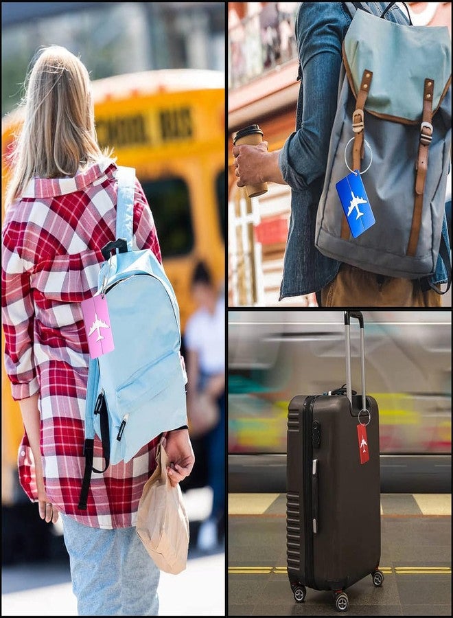 GKDARED Aluminium Alloy Metallic Colors Atractive Travel Luggage Tags Baggage Name Tags Suitcase Address Label Holder Metal Luggage Tag Travel Accessories【Pack of 4 Tags Multicolors 】 - Image 5
