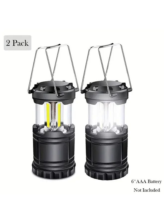2 Pack Super Bright LED Collapsible Camping Lantern Portable Emergency Light - Image 2