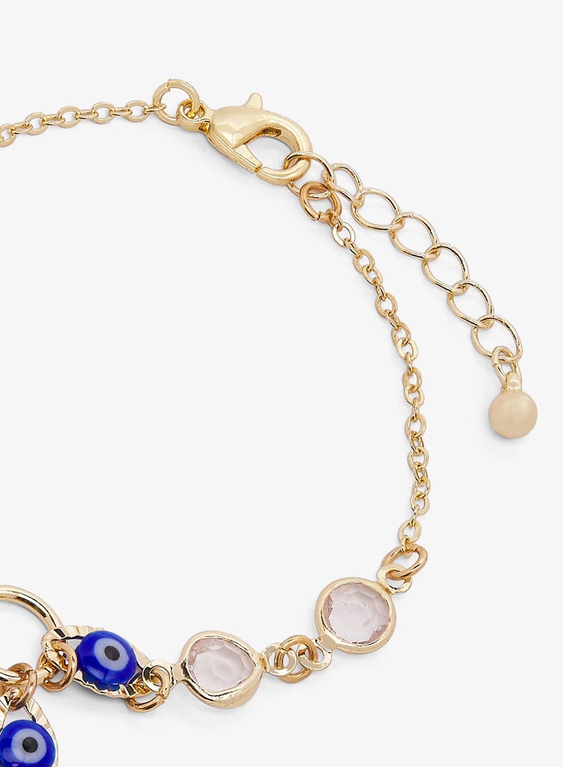 Ginger Evil Eye Detail Dainty Hand Jewelry - Image 3