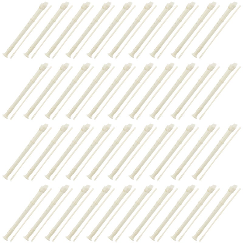 YUENPUN 40 PCS 8 Hole Recorder Instrument, Soprano Descant Recorder Musical Instruments with Cleaning Rod, Plastic Flute Instrument for Beginners School Student Music Instrument - Image 1