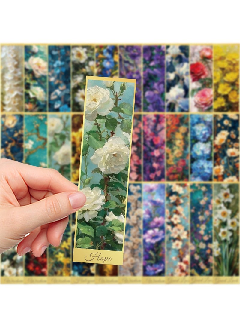 30 Euro-American vintage Monet Garden bookmarks，Retro Aesthetic Art Poster Bookmark Set, For Book Lovers, Students - Image 2