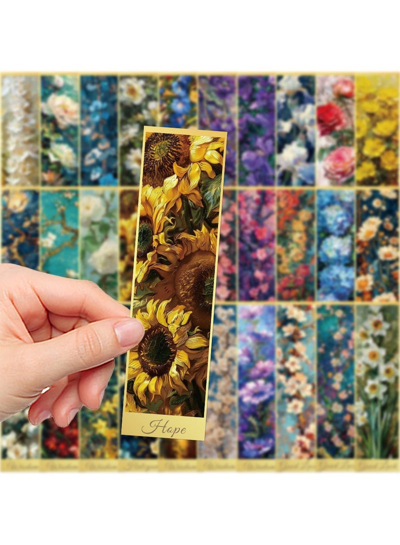 30 Euro-American vintage Monet Garden bookmarks，Retro Aesthetic Art Poster Bookmark Set, For Book Lovers, Students - Image 3