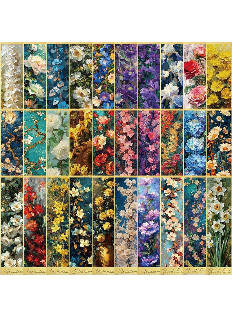 30 Euro-American vintage Monet Garden bookmarks，Retro Aesthetic Art Poster Bookmark Set, For Book Lovers, Students - Image 4