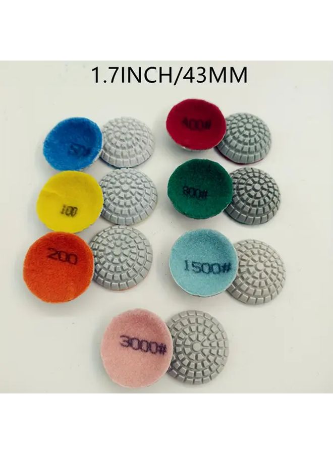 43MM 200 Grit Arc Shaped Diamond Wet Polishing Pads 2PCS For Stone - Image 4