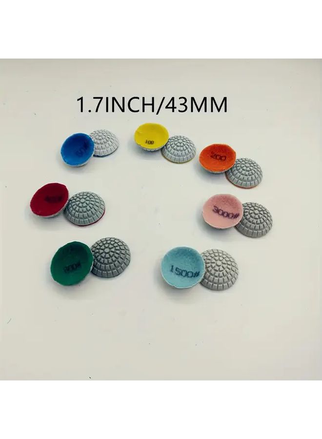43MM 200 Grit Arc Shaped Diamond Wet Polishing Pads 2PCS For Stone - Image 2