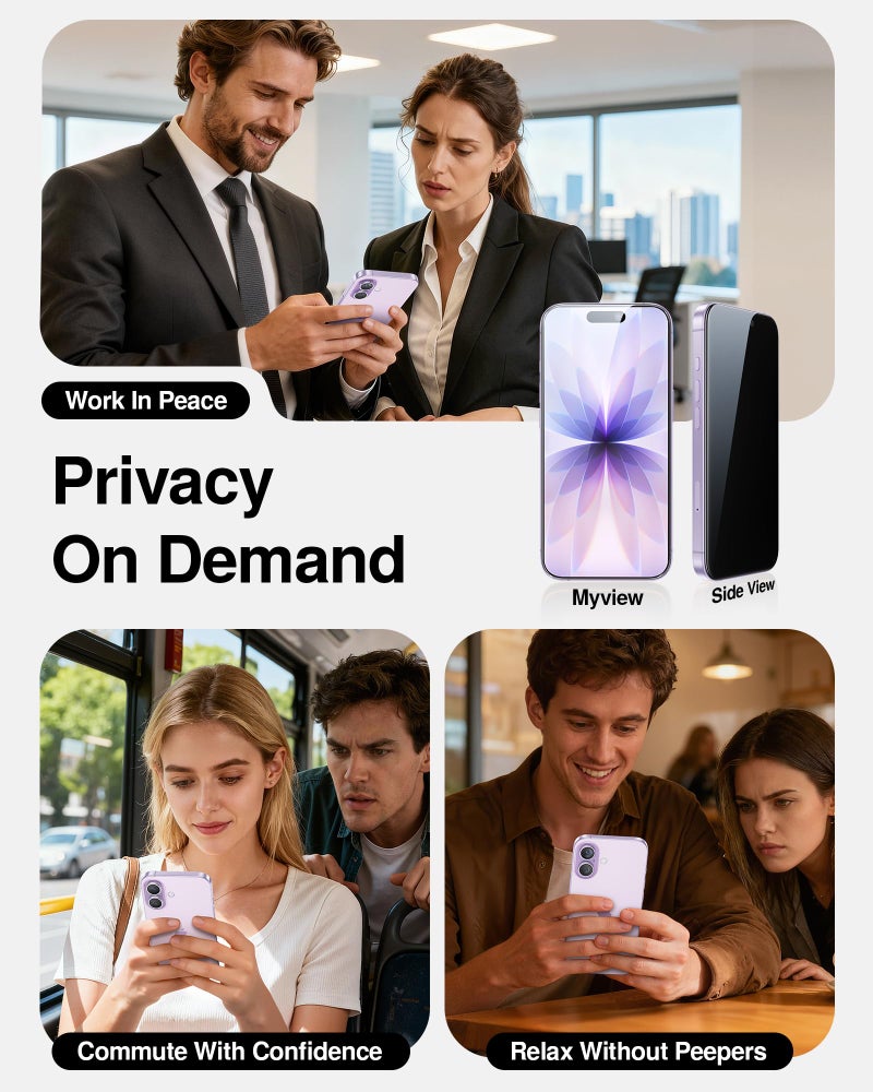 سمارت ديفل SMARTDEVIL 2 Pack MyView Privacy for iPhone 17 Screen Protector - Image 3