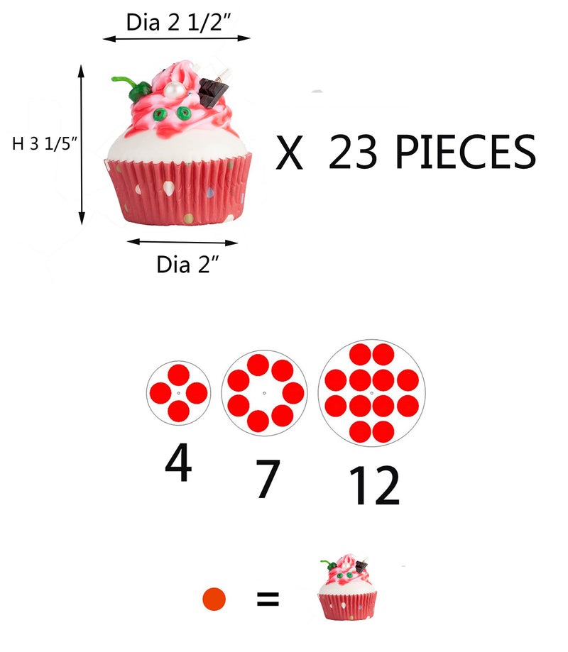 YestBuy 3 Tier Round Cupcake Stand, Acrylic Cake stand, Cupcake Tower Stand, Premium Cupcake Holder For 23 Cupcakes, Display for Pastry Wedding Birthday Party (4.7" between 2 layers) - Image 3