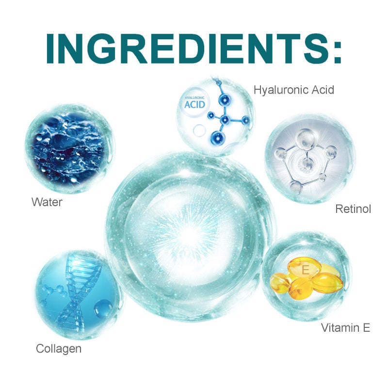 Grospe Retinol Collagen Cream for Face with 5% Hyaluronic Acid Anti-Aging Cream Anti-Wrinkle Reduce Fine Lines Lifting and Firming 24-Hour Facial Care Suitable For All Skin Types - Image 5