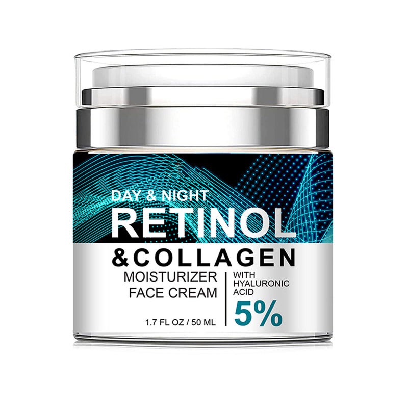 Grospe Retinol Collagen Cream for Face with 5% Hyaluronic Acid Anti-Aging Cream Anti-Wrinkle Reduce Fine Lines Lifting and Firming 24-Hour Facial Care Suitable For All Skin Types - Image 1