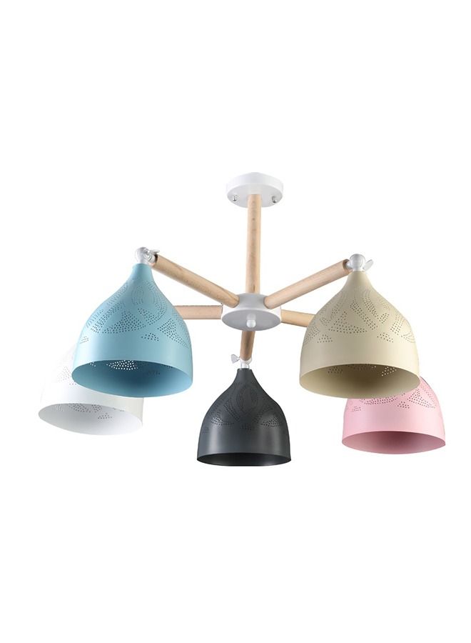 El Rawda Lighting Naomi Perforated Ceiling Lamp - 5 Lamps | modern decorative LED E27 pendant light ceiling lamp hanging | suitable for any room | Color: Multicolor | Size: 42x67 cm - Image 2