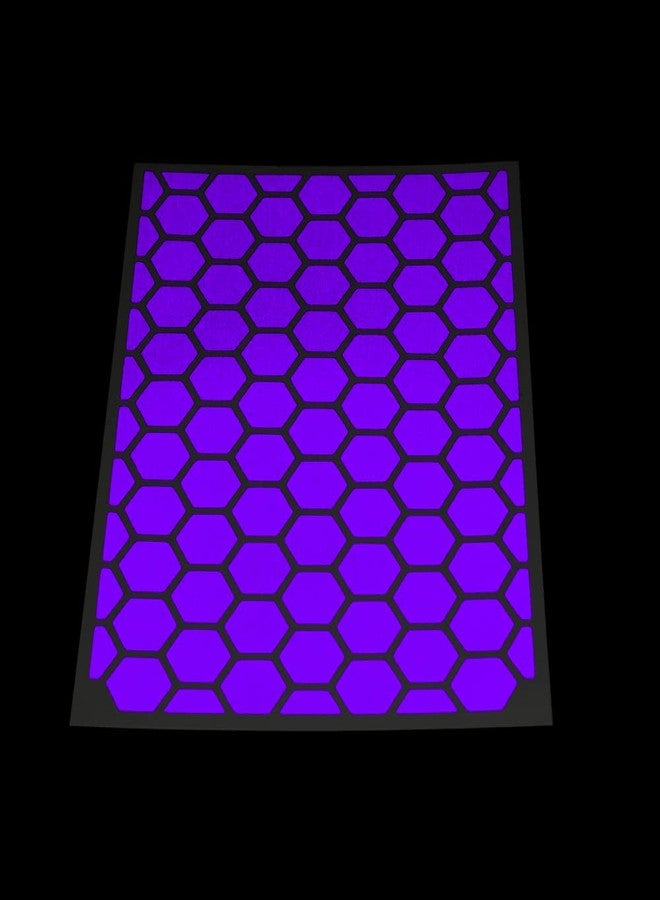 RydeSafe Reflective Decals - Hexagon Kit - Large (Purple) - Image 2