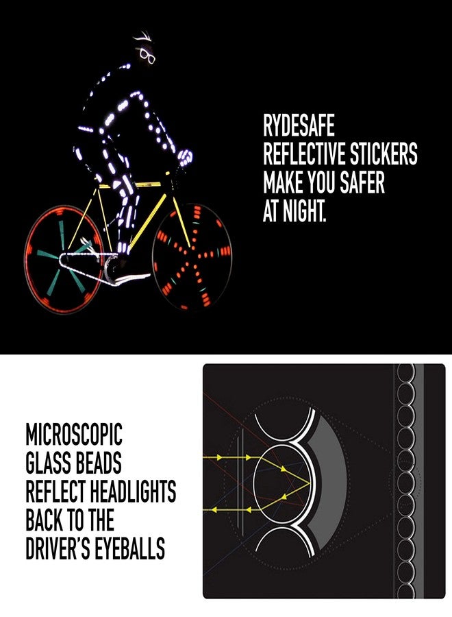 RydeSafe Reflective Decals - Hexagon Kit - Large (Purple) - Image 4