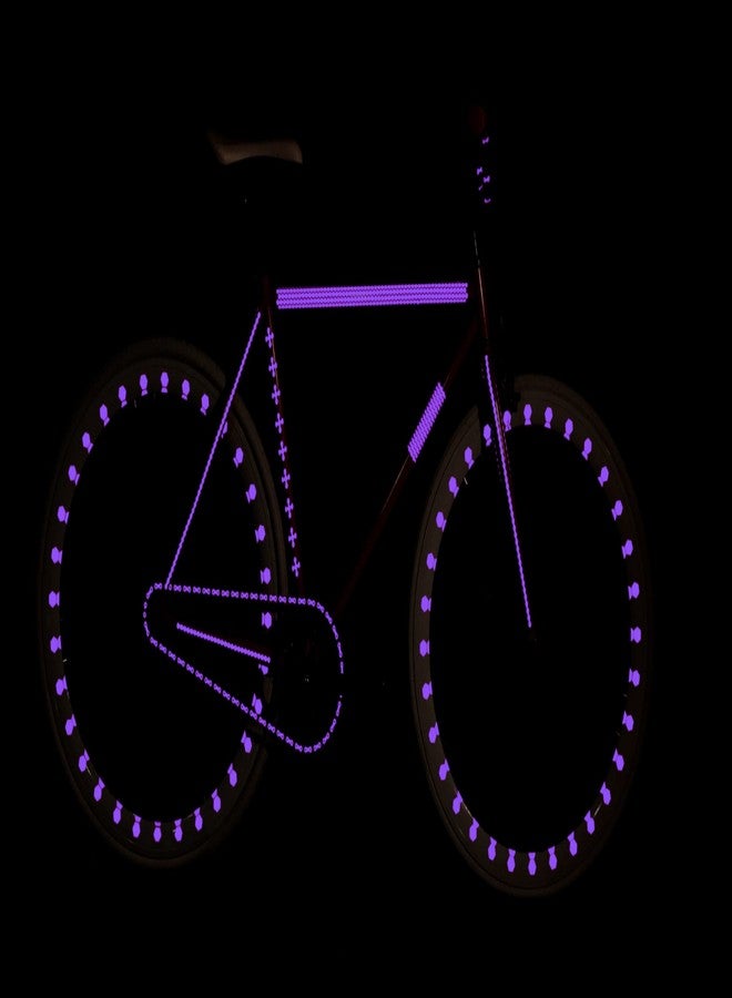 RydeSafe Reflective Decals - Hexagon Kit - Large (Purple) - Image 3