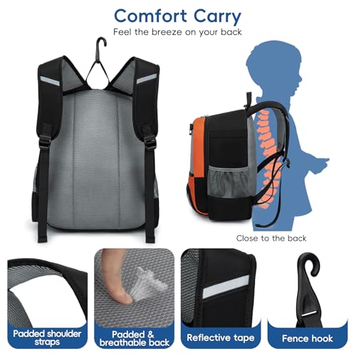 KAVIGOR 2026 Youth Baseball & Softball Bag | Ultra-Light Tball Backpack with Shoe Compartment & Helmet Holder | Skin-Soft Fabric - Image 5