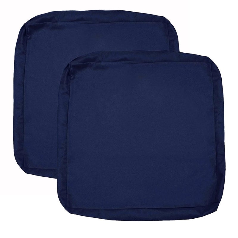 Sqodok Patio Cushion Covers 22x20  Waterproof Outdoor Cushion Covers for Patio Furniture  2Pack Patio Cushion Slicovers Replacement  Outdoor Seat Cushion Slip Cover for Wicker Chair  Blue - Image 5