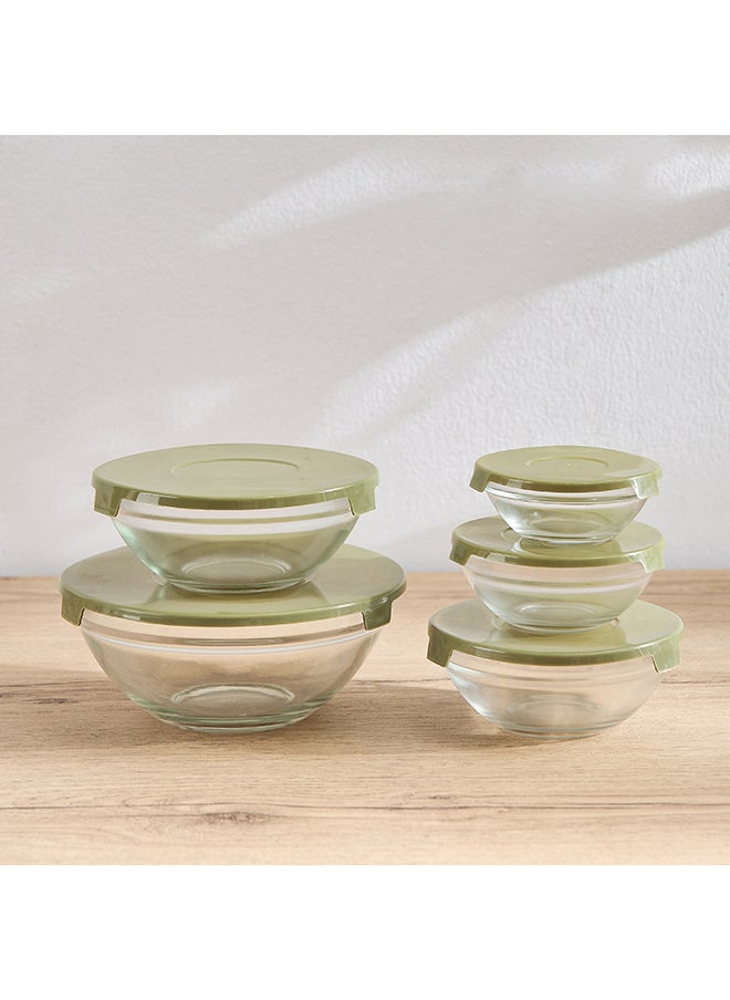 Home Box Prime Round 5-Piece Glass Container Set  - Image 2
