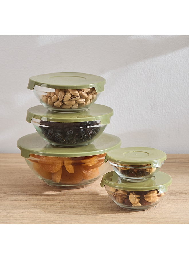 Home Box Prime Round 5-Piece Glass Container Set  - Image 1
