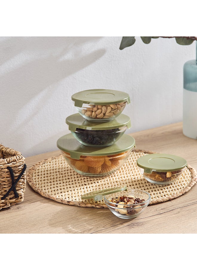 Home Box Prime Round 5-Piece Glass Container Set  - Image 5