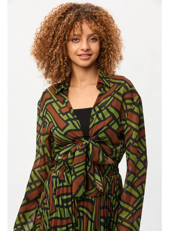 Tenda Printed blouse with tie