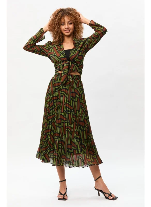 Tenda Printed blouse with tie