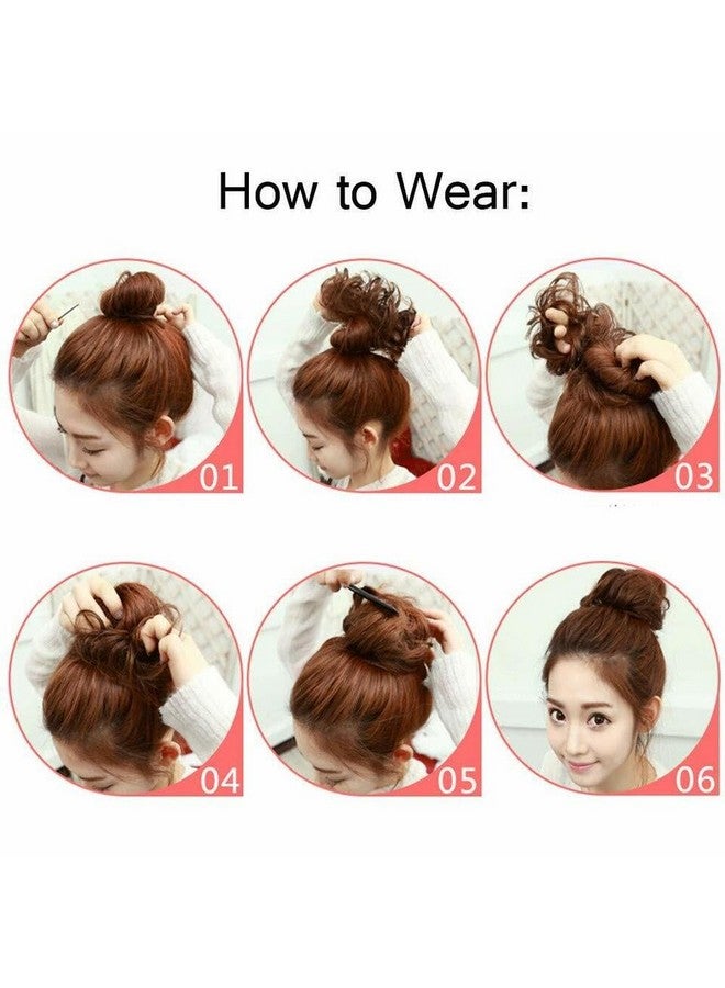 BLUSHIA 100% Human Hair Bun Extensions (Black) Messy Hair Bun Scrunchies Real Hair Rose Bun Hairpieces for Women Curly Messy Hair Bun for Girls - Image 4