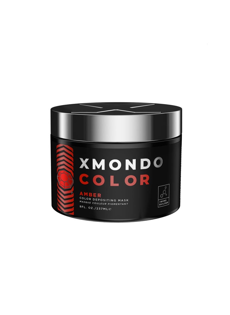 XMONDO XMONDO Color Amber Depositing Mask & Semi-Permanent Red Hair Dye | Infused with Bond Booster Technology & Hyaluronic Acid for Nourishment, Revitalization & Repair, Vegan Formula, 8 Fl Oz 1-Pack 