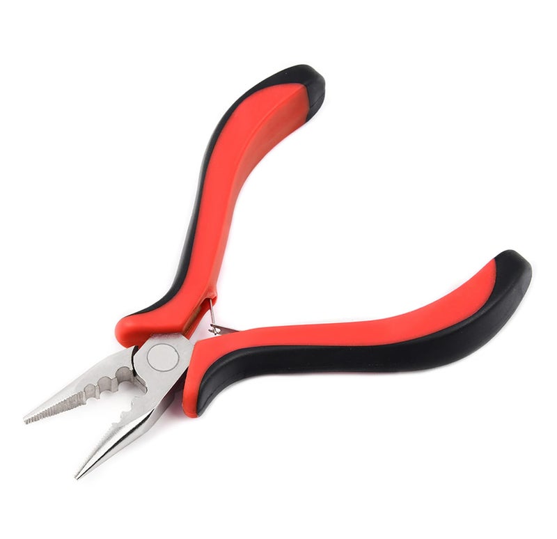 Vlasy 1Pcs Red Hair Extensions Pliers for Human Hair Extensions Apply&Removal (3Holes Plier) - Image 1