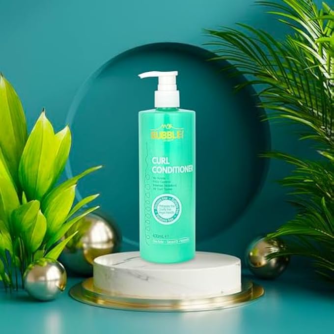 Bubble CURL CONDITIONER 400ML WITH SHEA BUTTER, COCONUT & PEPPERMINT FOR ALL CURLY HAIR TYPES, VEGAN, SILICONE FREE, PARABENS FREE, SULFATES FREE, CURLY GIRL METHOD APPROVED - Image 3