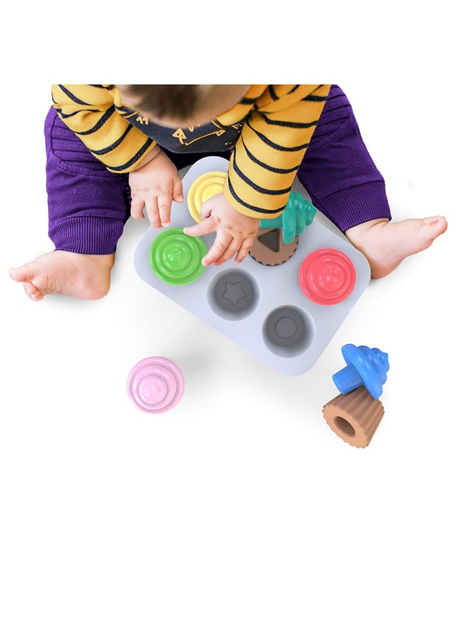 Bright Starts - Sort  And Sweet Cupcakes  Shape Sorting Activity Toy​ - Image 1