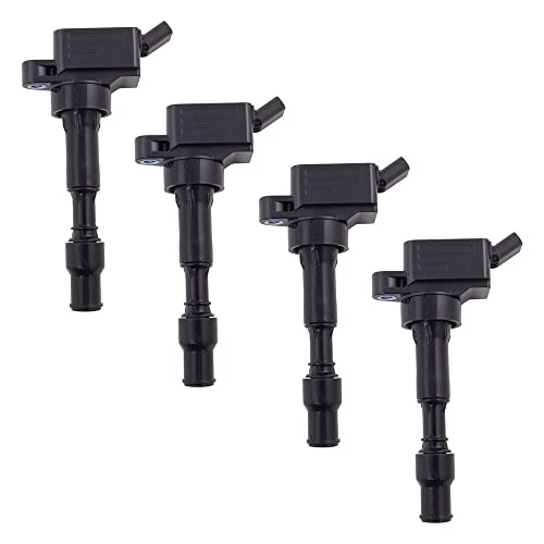 TRQ Ignition Coil Set Compatible with 2015-2020 Hyundai Elantra 2018-2021 Kona 2015-2017 Sonata 2019-2021 Veloster 2017-2023 Kia Forte 2016-2020 Optima 2021-2023 Seltos 2020-2022 Soul - Image 1