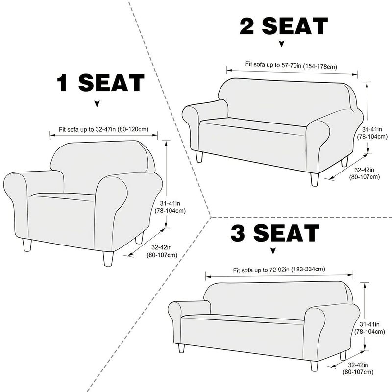 2 Seat Home Hotel Elastic Jacquard Full Cover Sofa With Armrest Universal Sofa Cover 7 Matcha Green - Image 2
