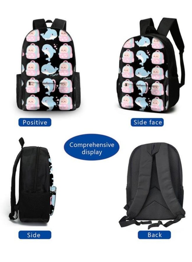 Bright Li Fire Fashion is unlimited! Cartoon bag three-piece set, suitable for a variety of scenes for students and teenagers (available for students, children, friends on outings, mountain climbing, school, etc.) - 46 - Image 3