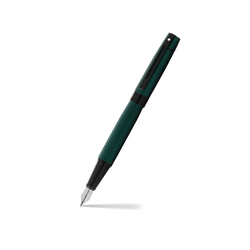 SHEAFFER Pen Sheaffer 300 E9346 Matte Green Lacquer With Polished Black Trims Medium Fp - Image 1